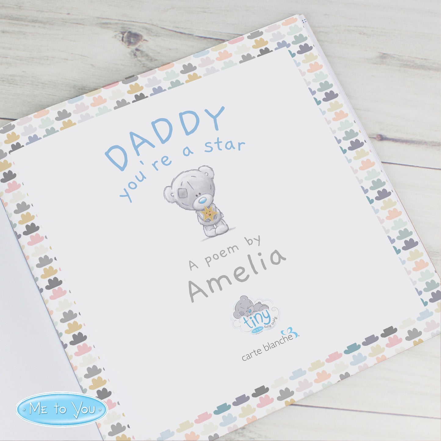 Personalised Tiny Tatty Teddy 'Daddy You're A Star' Father's Day Poem Book