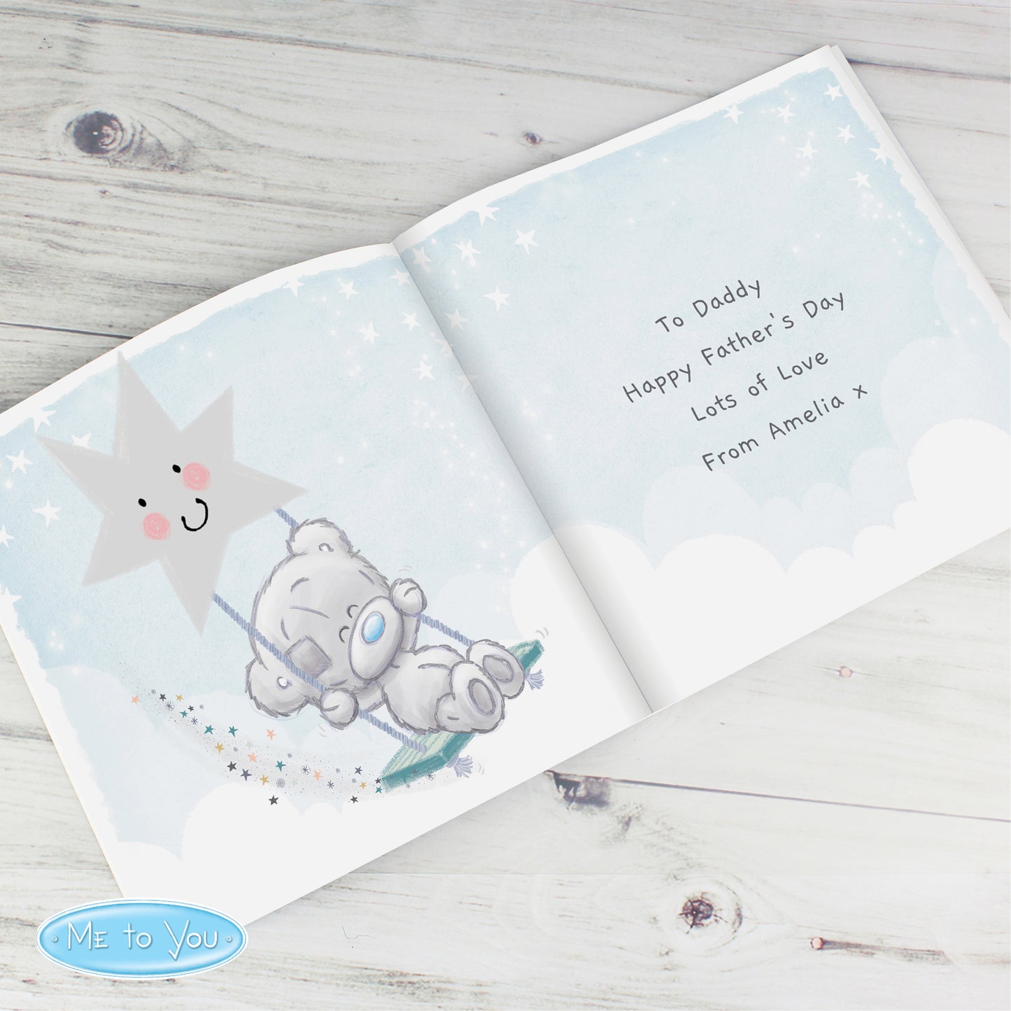 Personalised Tiny Tatty Teddy 'Daddy You're A Star' Father's Day Poem Book