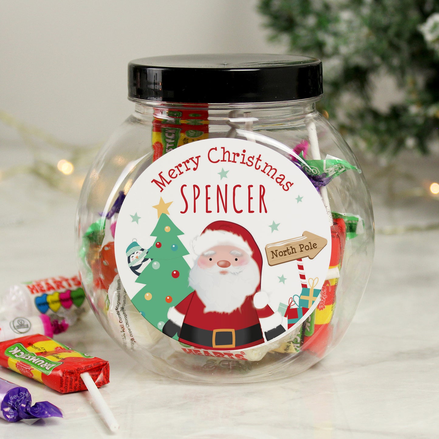 Personalised Santa Sweet Jar – Stocking Filler