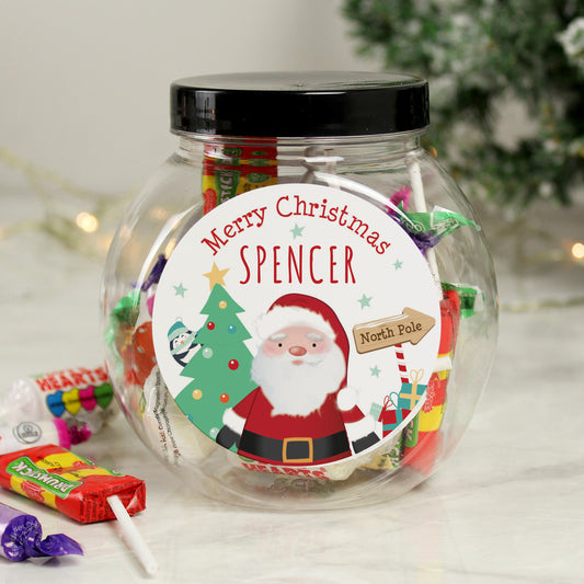 Personalised Santa Sweet Jar – Stocking Filler
