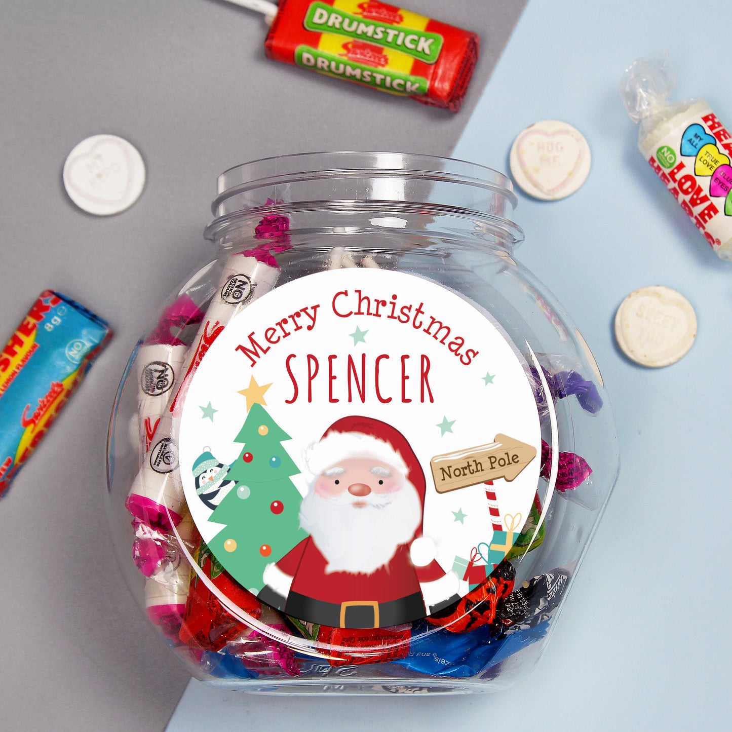Personalised Santa Sweet Jar – Stocking Filler