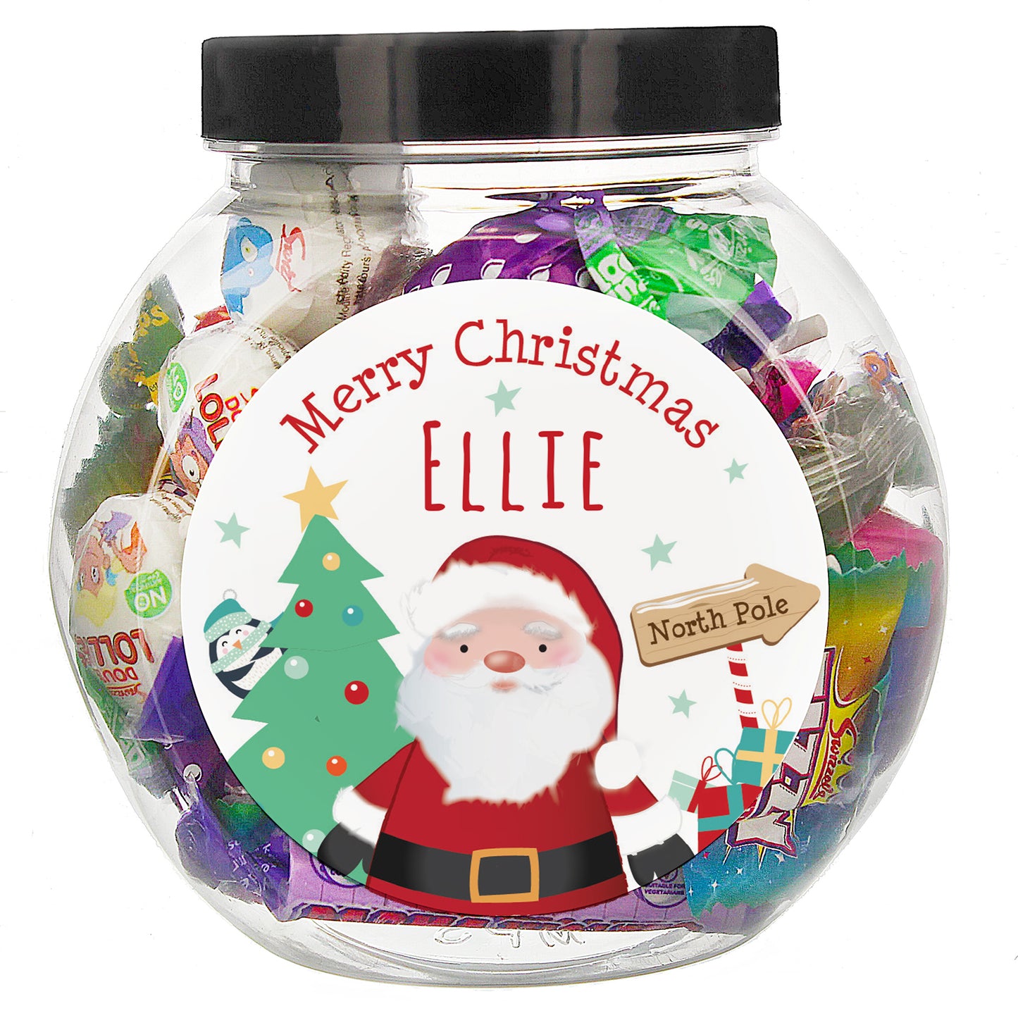 Personalised Santa Sweet Jar – Stocking Filler