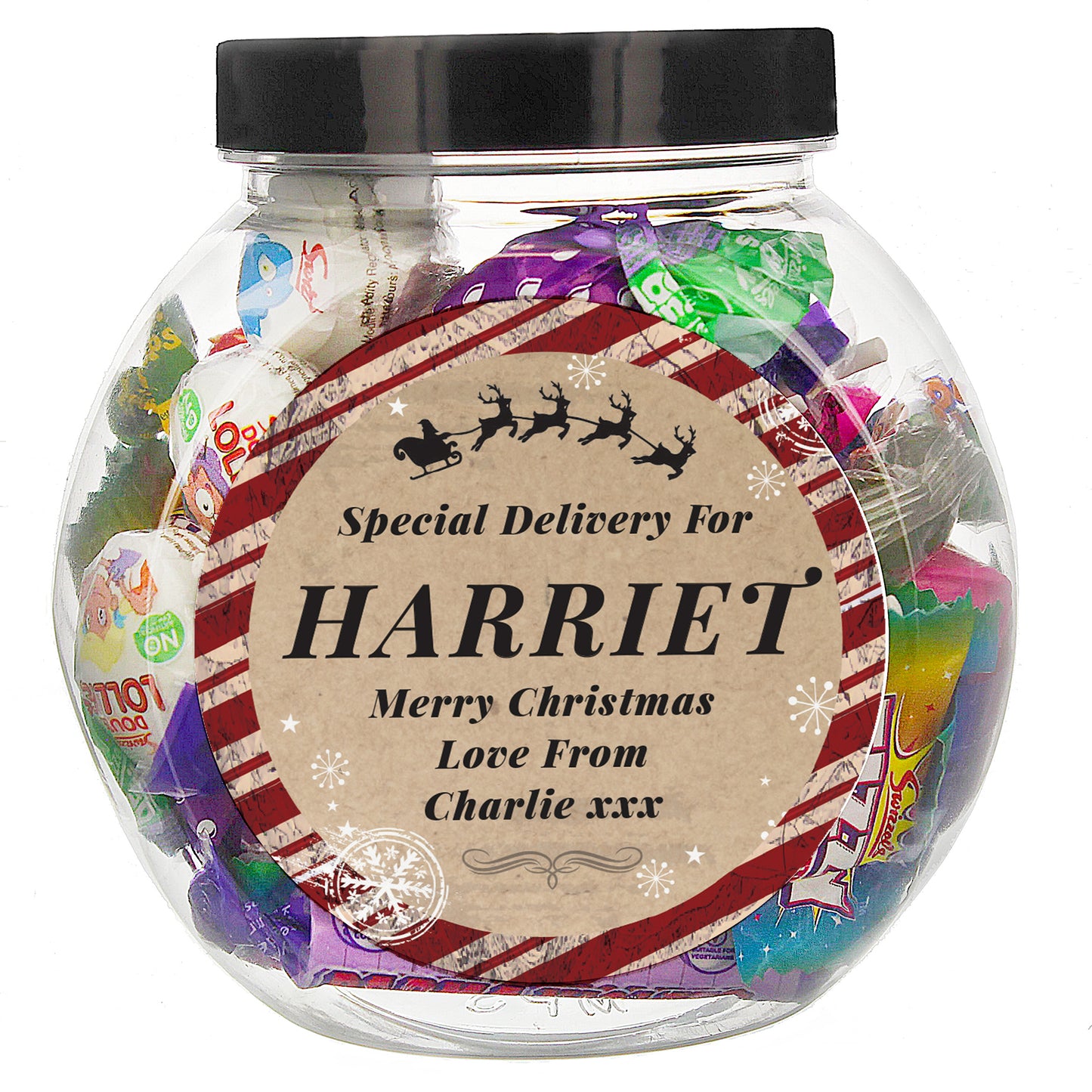 Personalised Special Delivery Sweet Jar – Stocking Filler