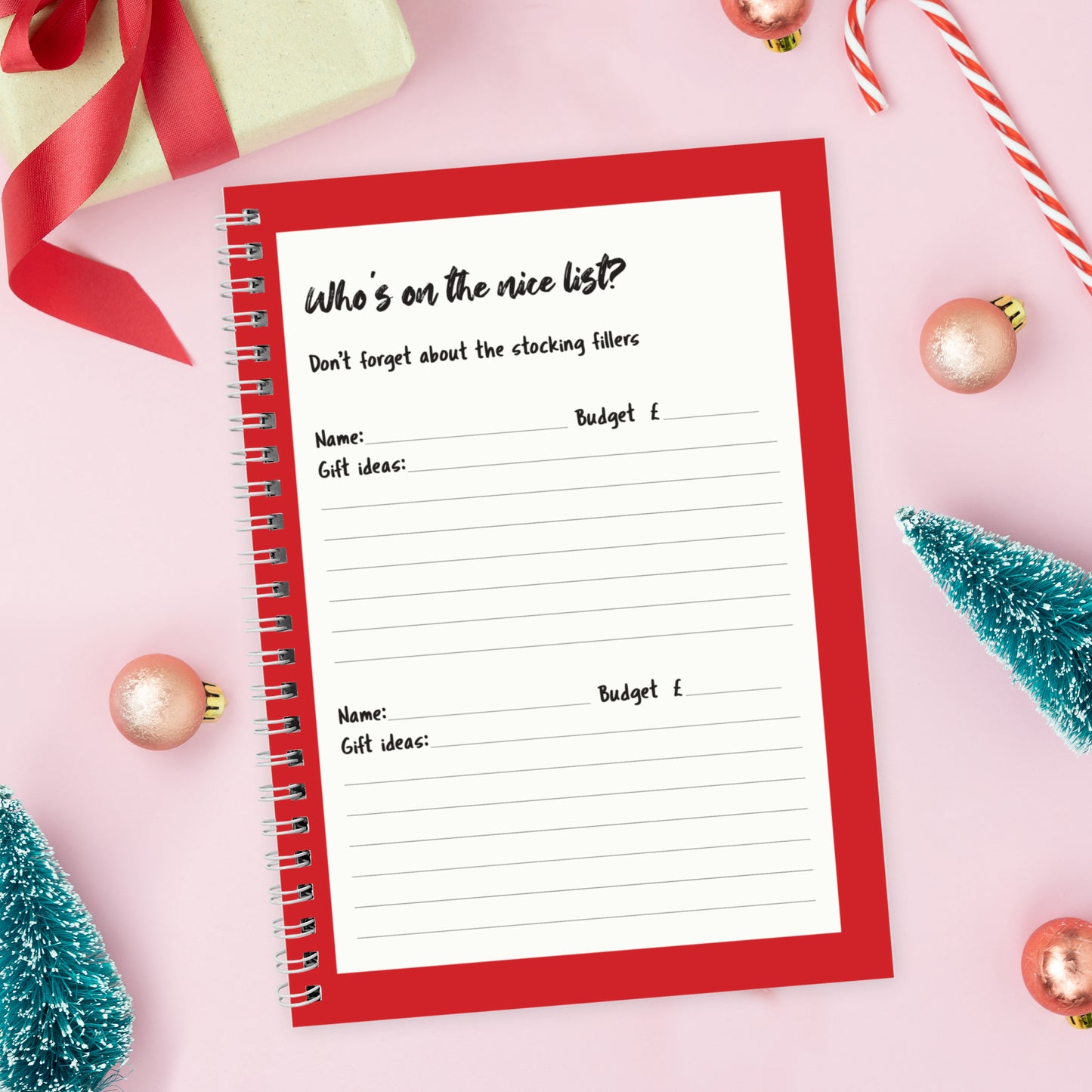 Personalised Christmas Planner