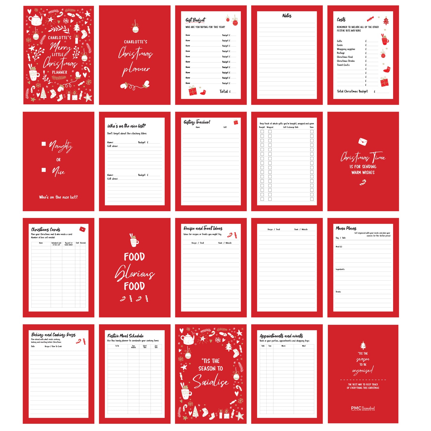 Personalised Christmas Planner