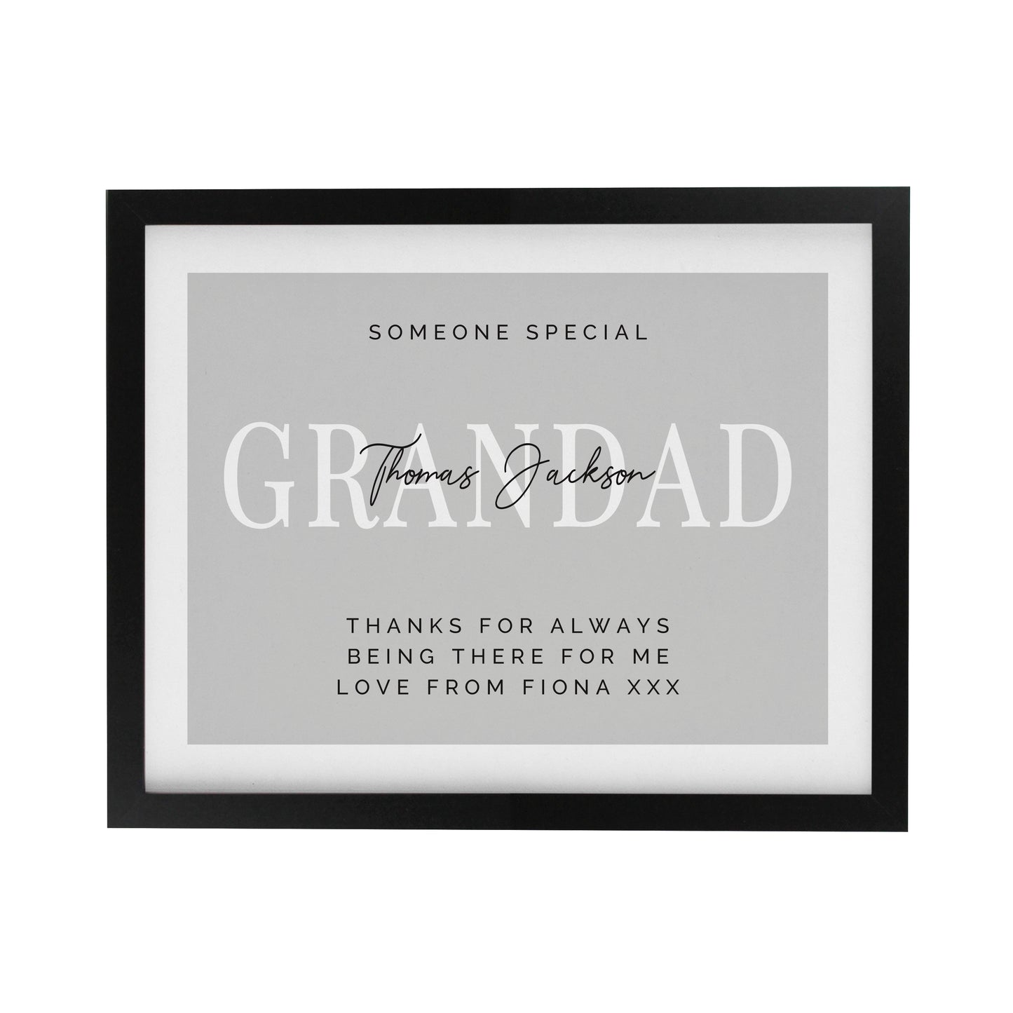 Personalised Father's Day Black Framed Print