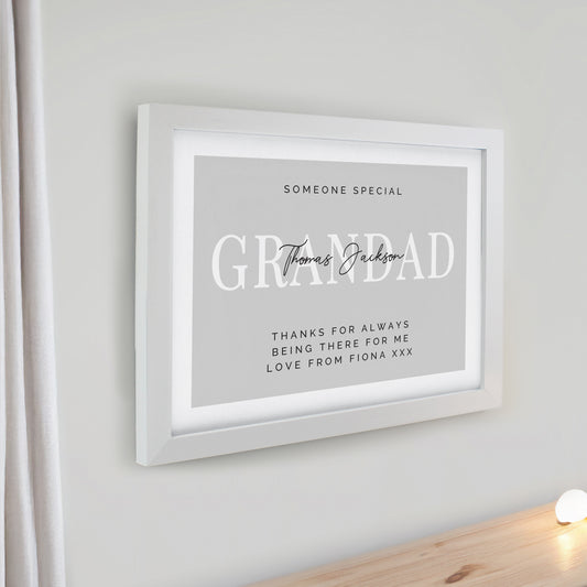 Personalised Father's Day White Framed Print