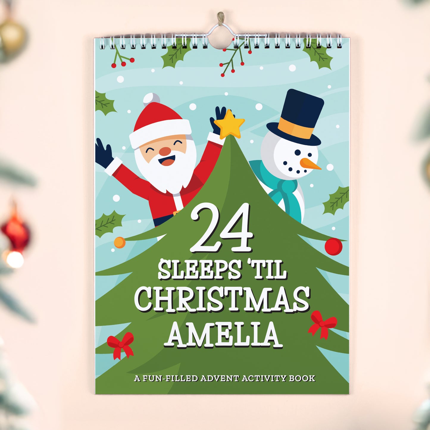 Personalised '24 Sleeps' Kids Activity Advent Calendar