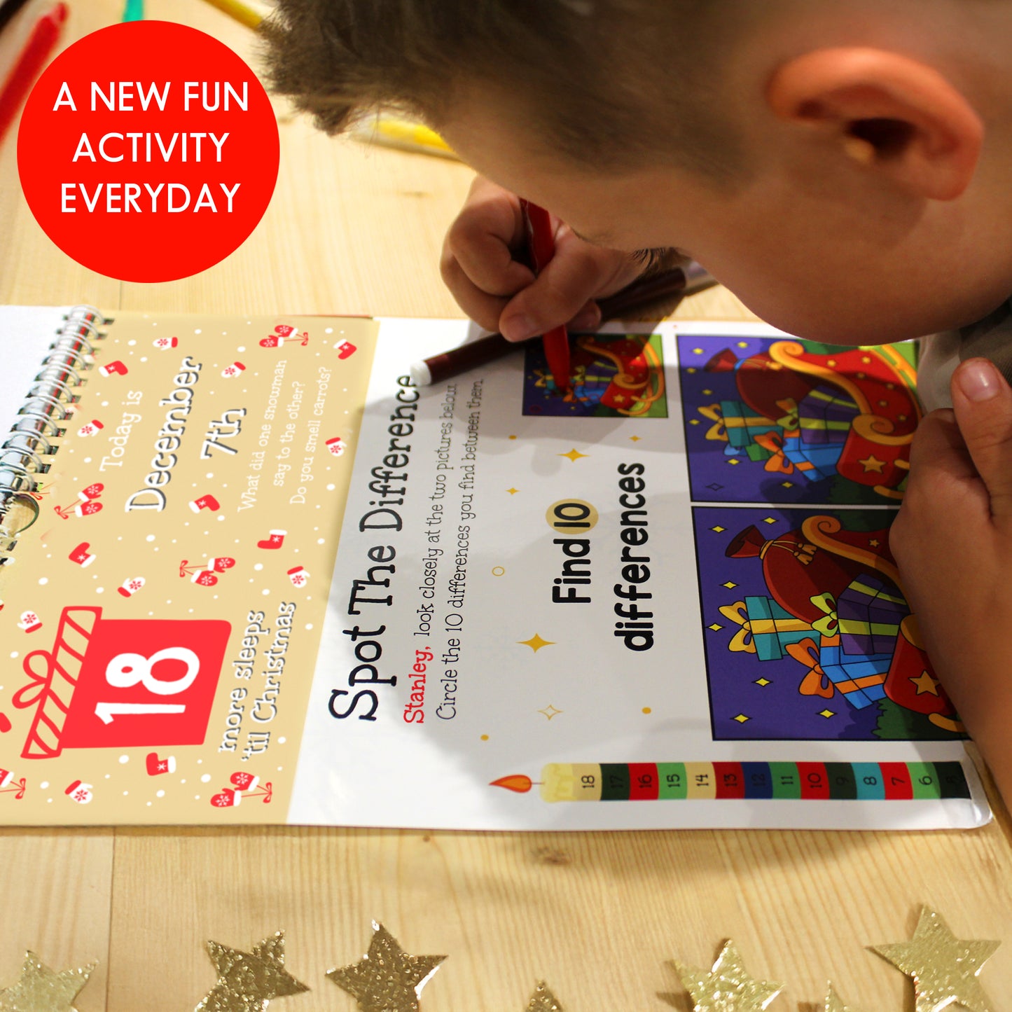 Personalised '24 Sleeps' Kids Activity Advent Calendar