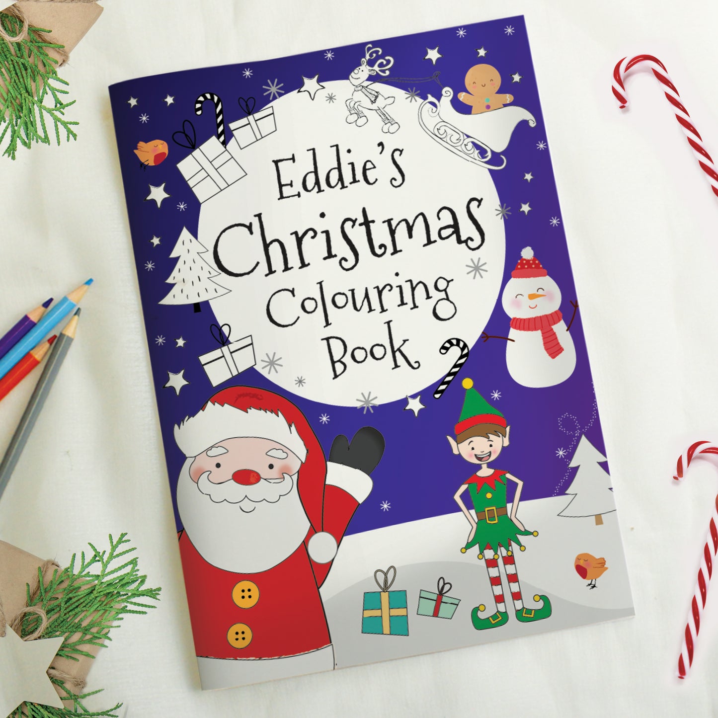 Personalised Christmas Colouring Book – Stocking Filler