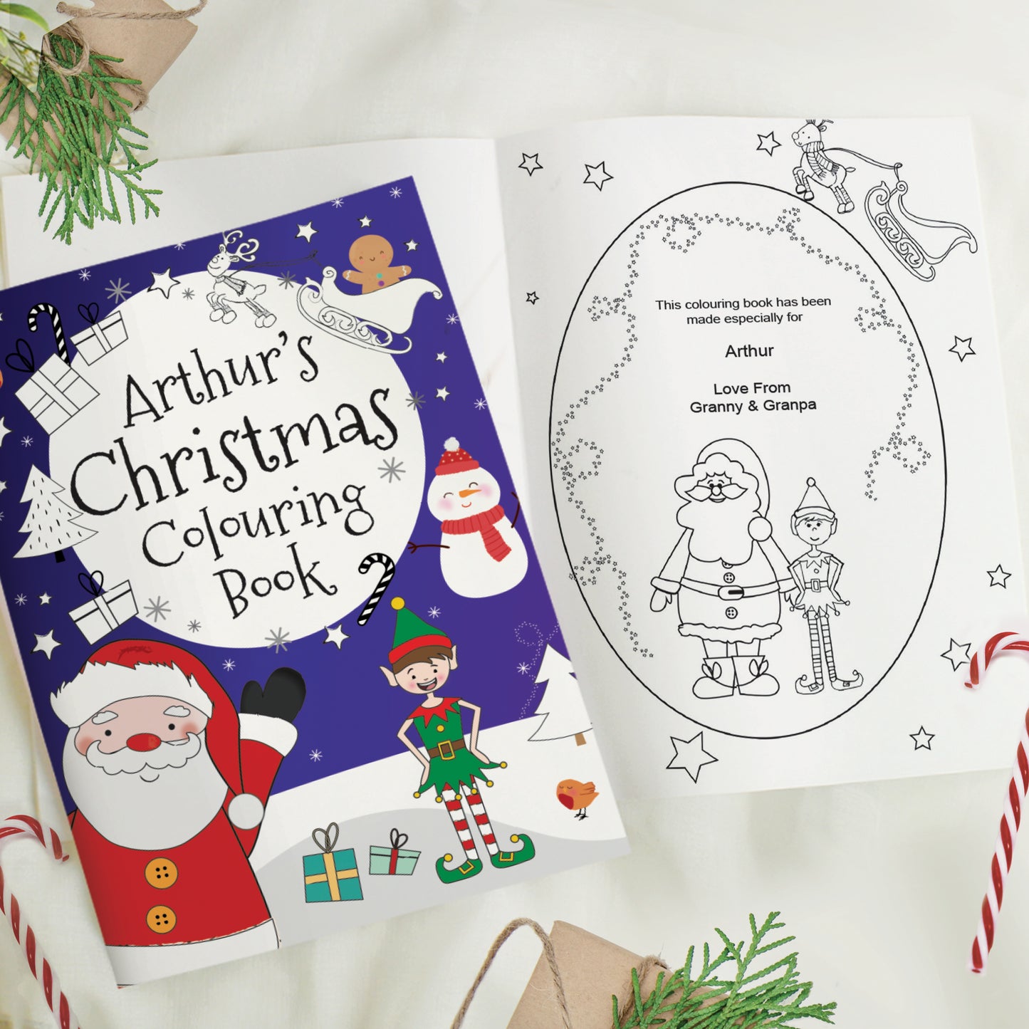 Personalised Christmas Colouring Book – Stocking Filler