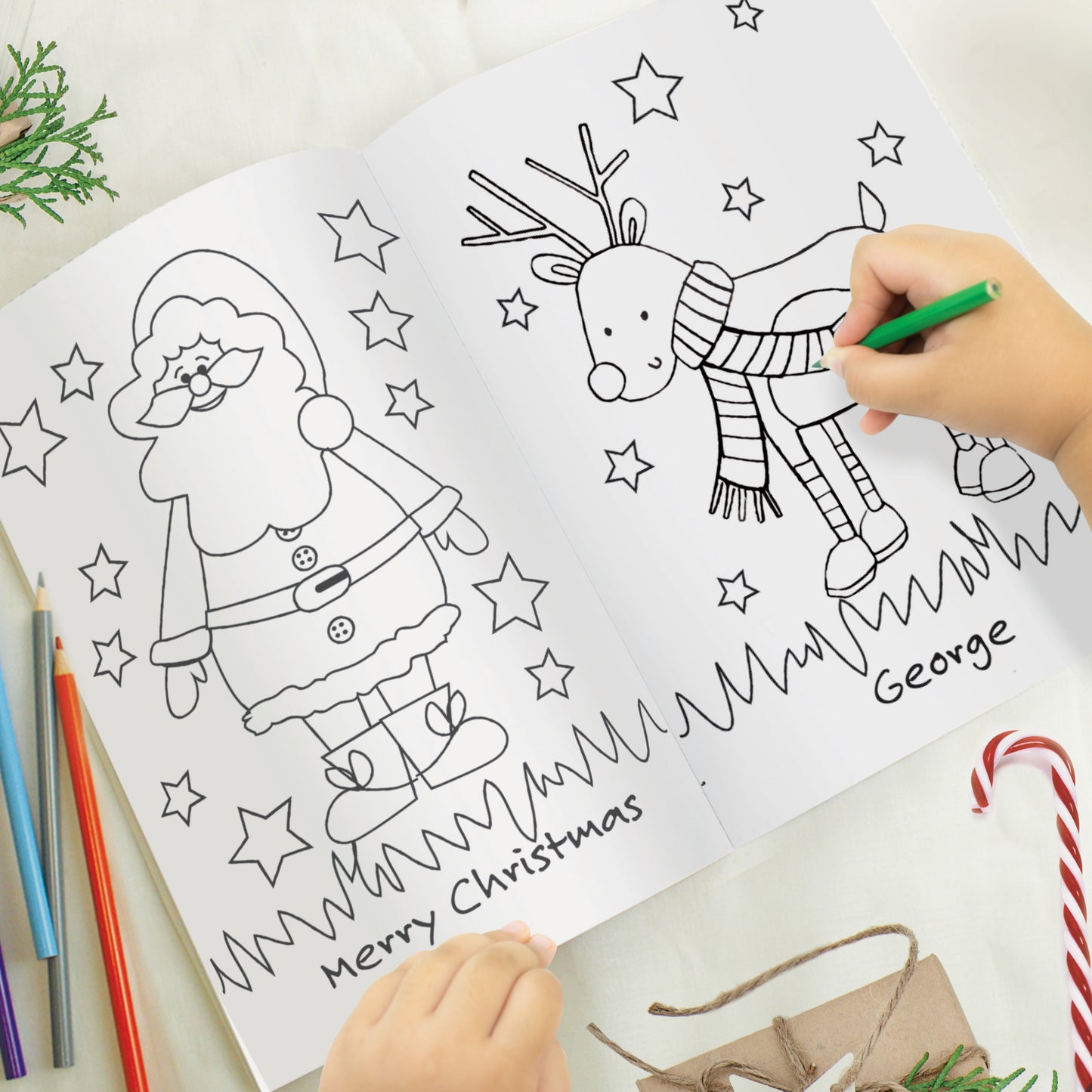 Personalised Christmas Colouring Book – Stocking Filler