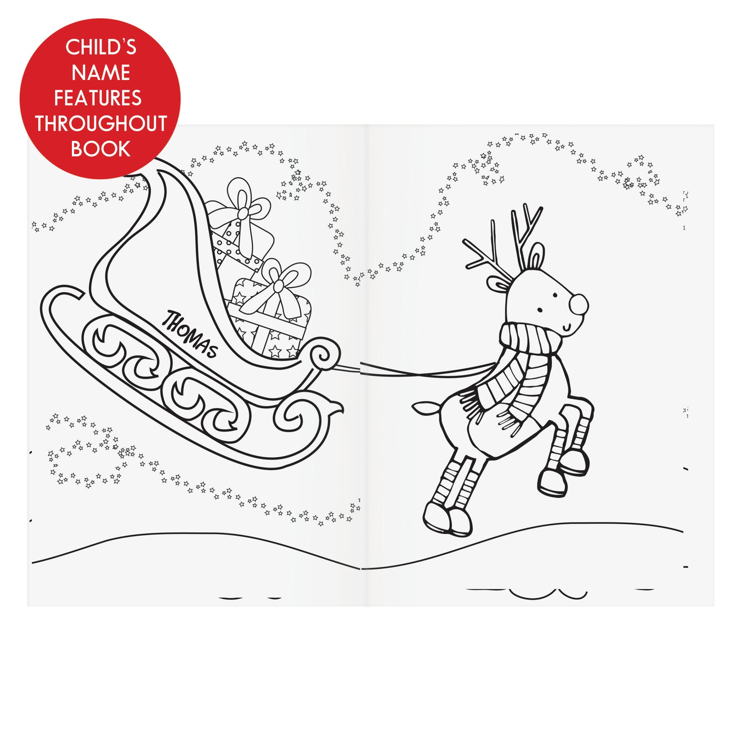 Personalised Christmas Colouring Book – Stocking Filler