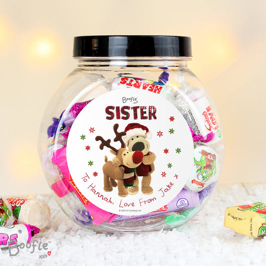 Personalised Boofle Christmas Sweet Jar – Stocking Filler
