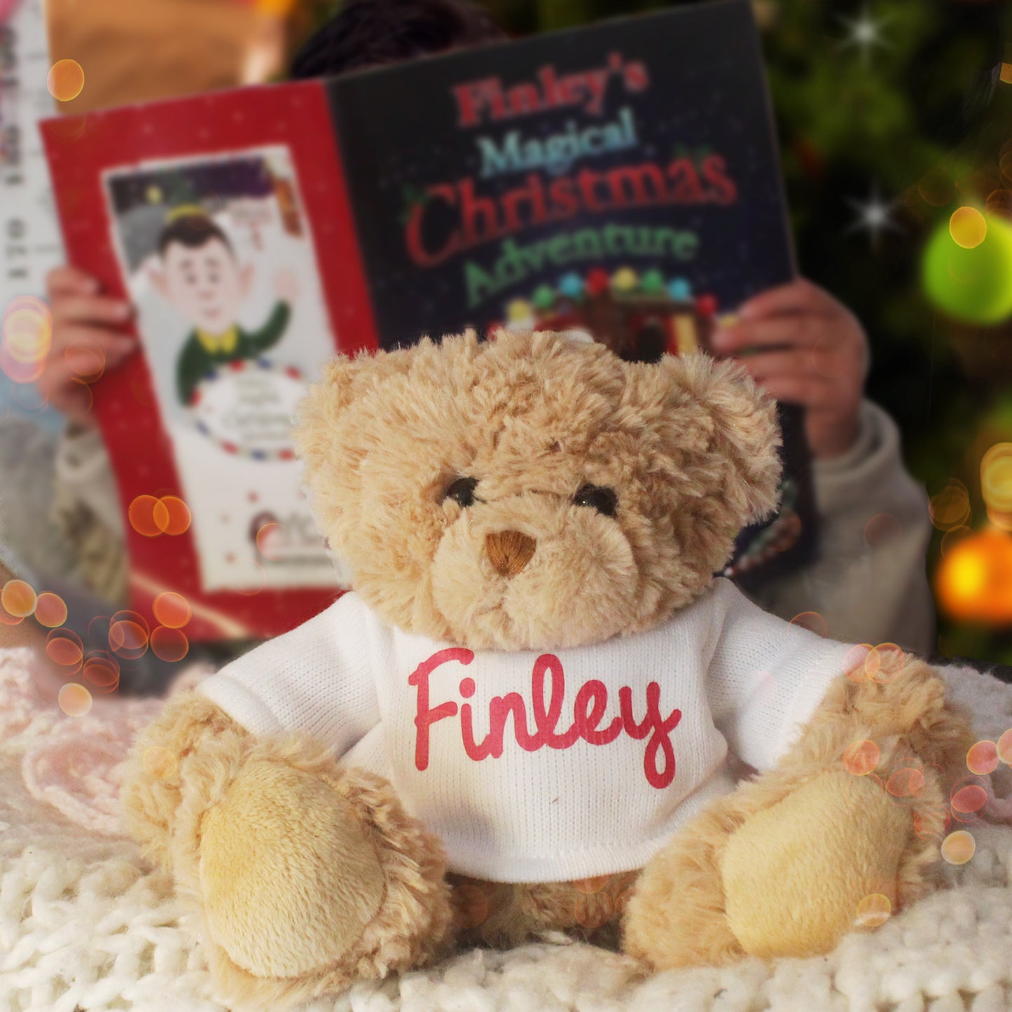 Personalised Magical Christmas Adventure Story Book & Teddy Bear Gift Set