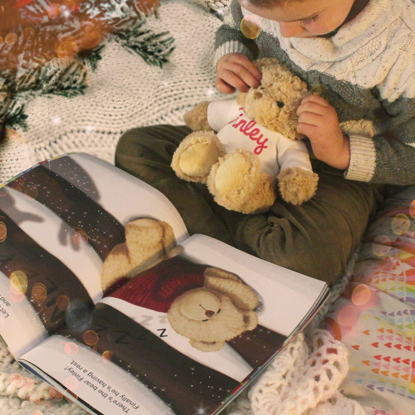 Personalised Magical Christmas Adventure Story Book & Teddy Bear Gift Set