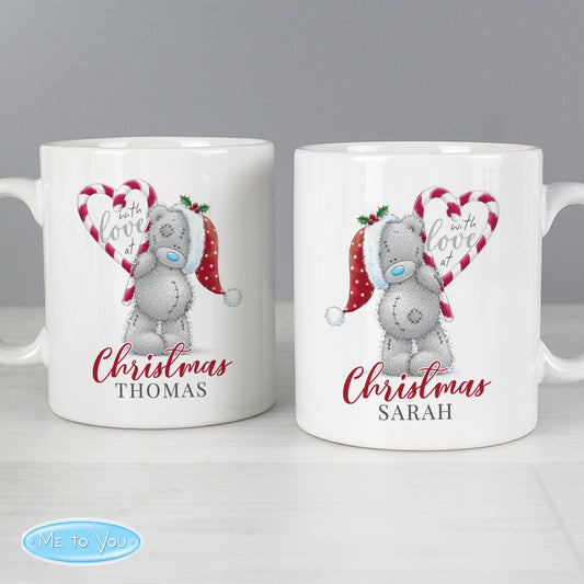 Personalised Me To You 'With Love At Christmas' Couples Christmas Mug Set