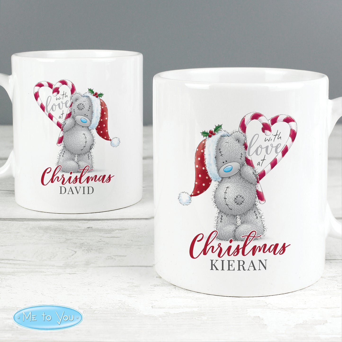 Personalised Me To You 'With Love At Christmas' Couples Christmas Mug Set
