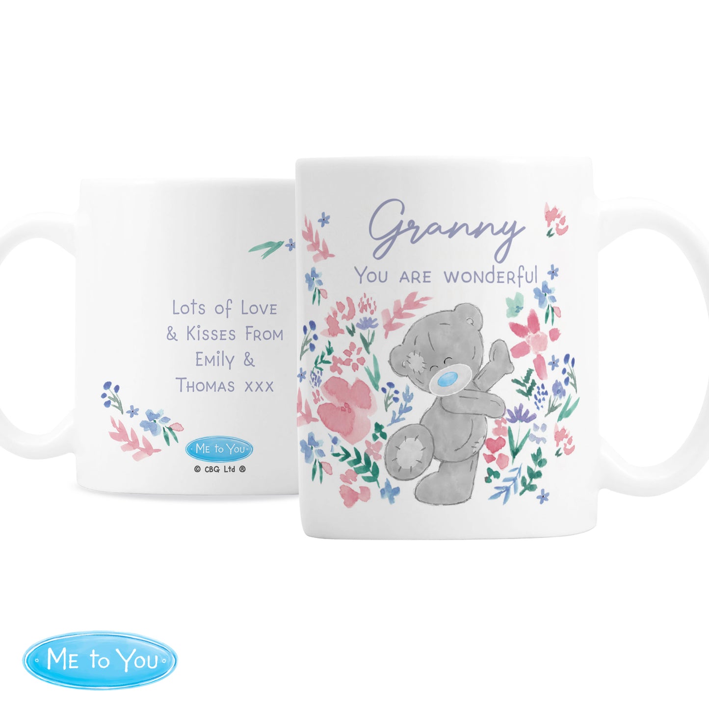 Personalised Me To You Floral Mug