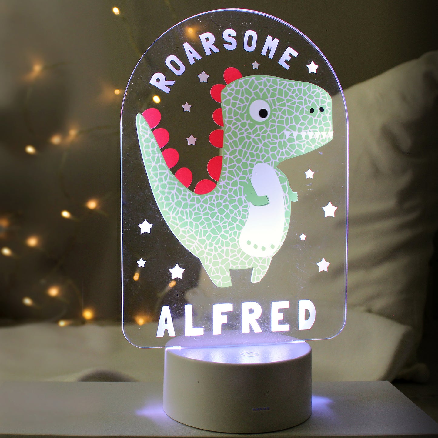Personalised ‘Roarsome’ Dinosaur LED Colour Changing Night Light