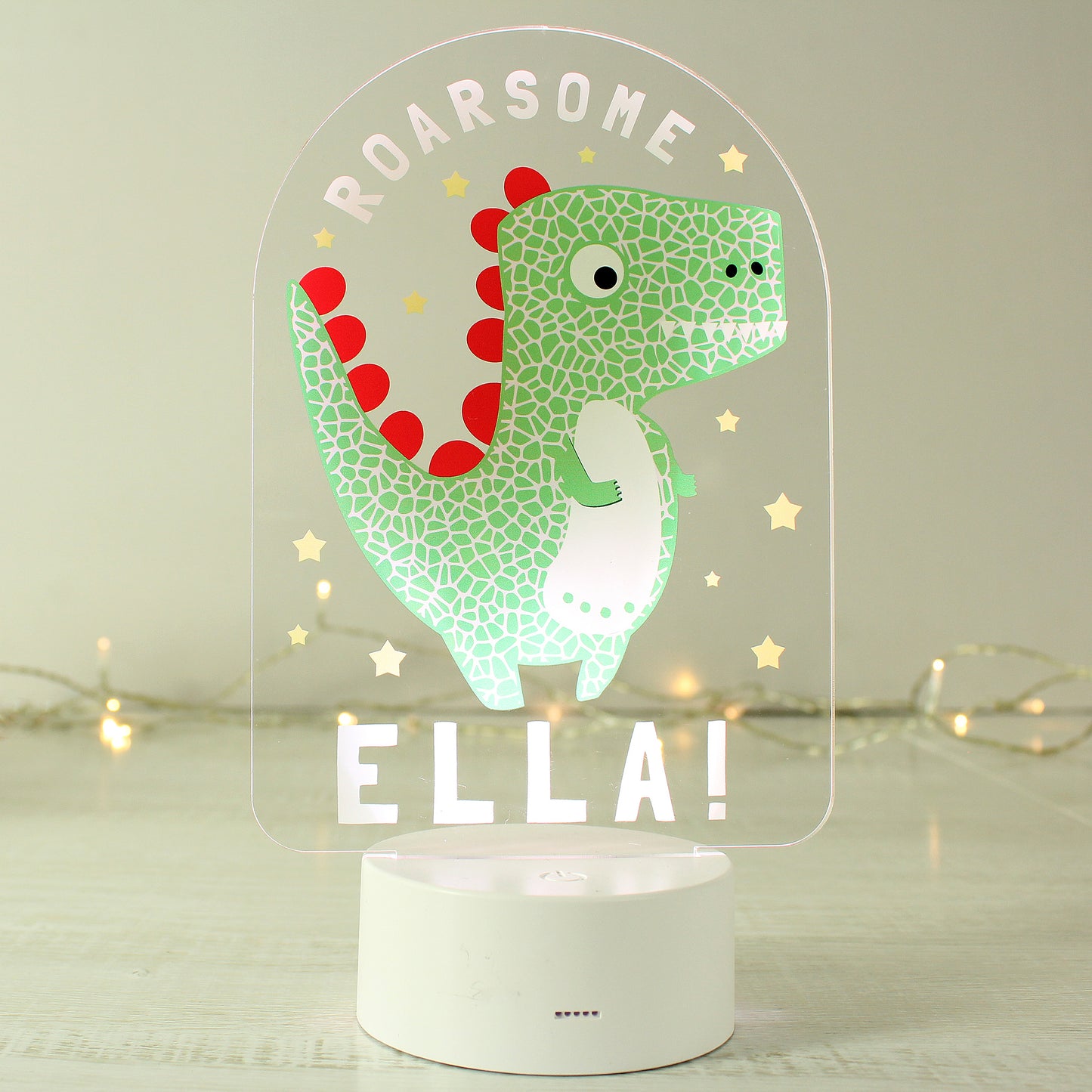 Personalised ‘Roarsome’ Dinosaur LED Colour Changing Night Light