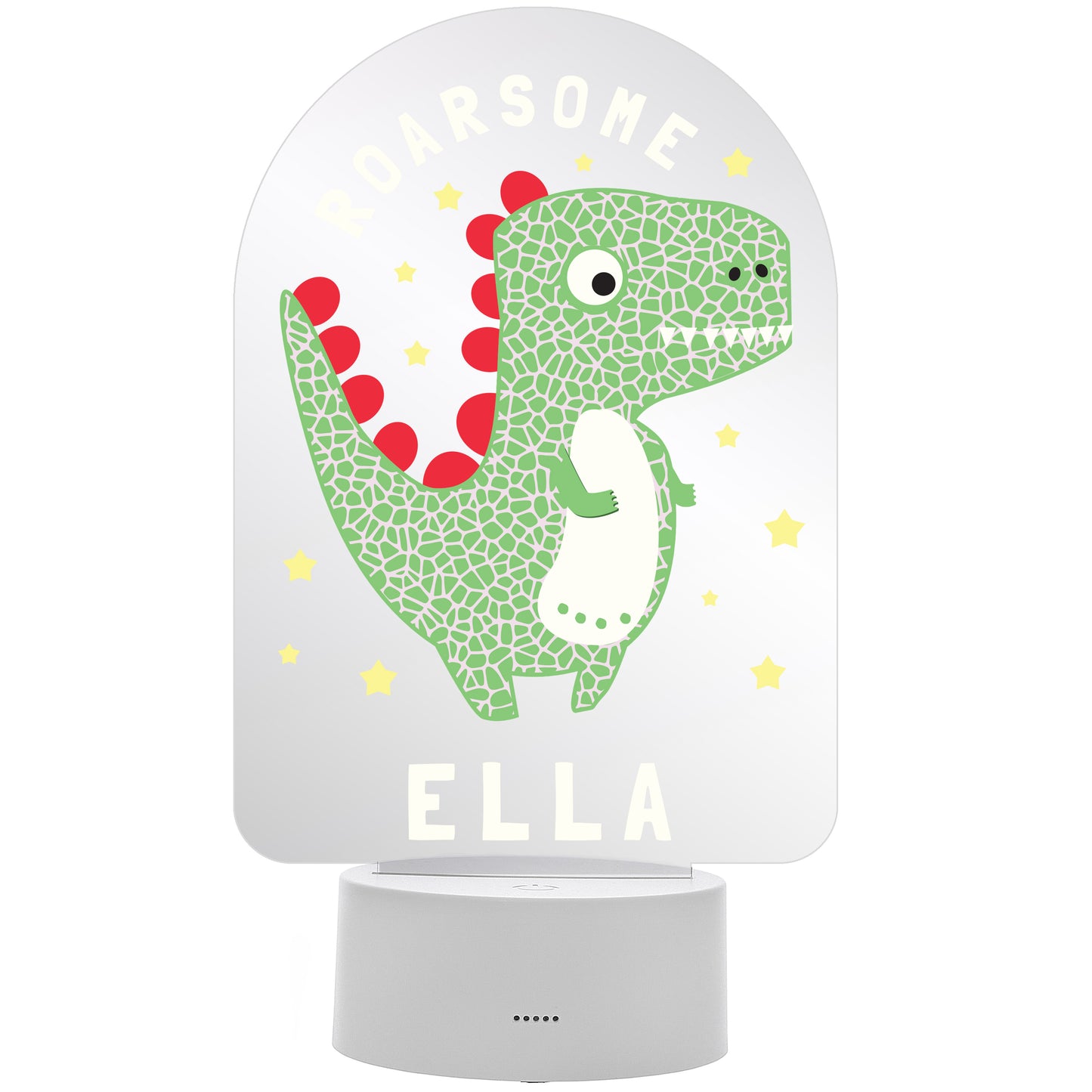 Personalised ‘Roarsome’ Dinosaur LED Colour Changing Night Light