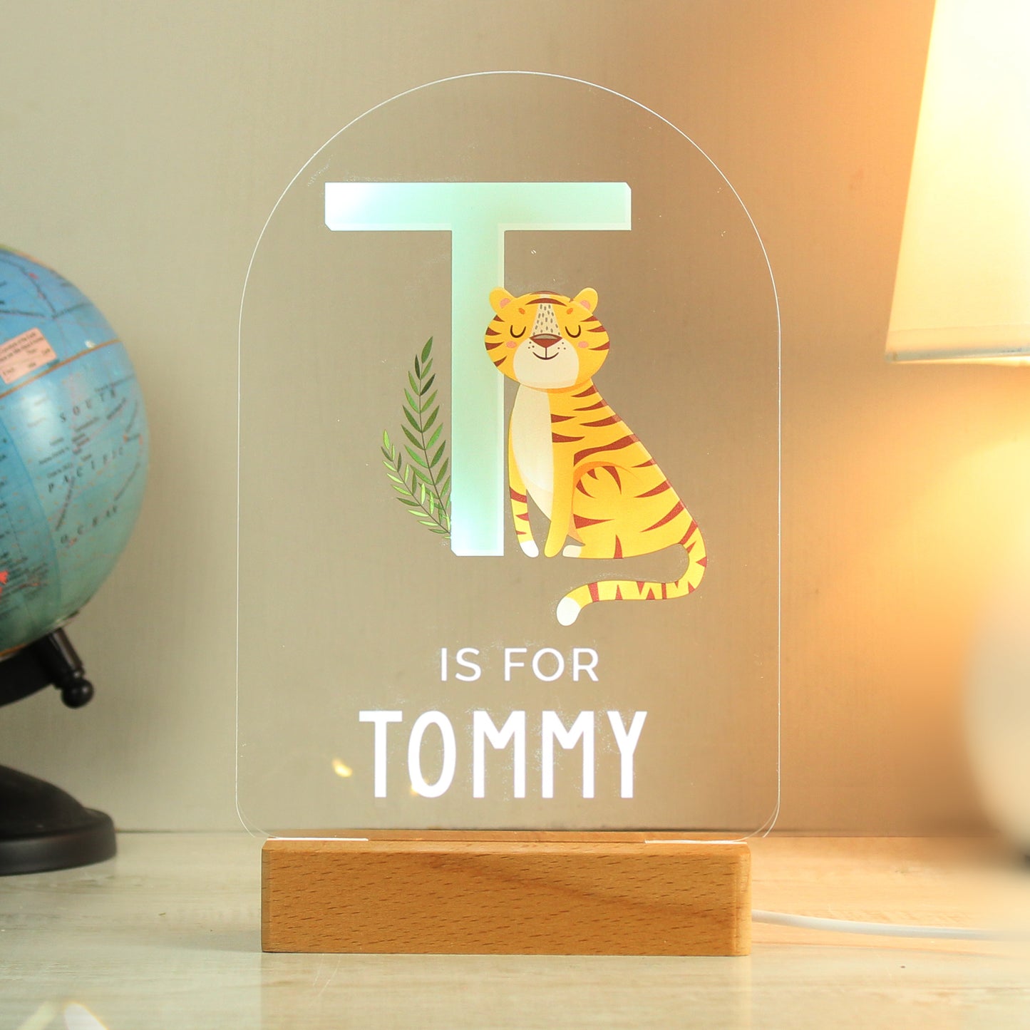 Personalised Animal Alphabet LED Light