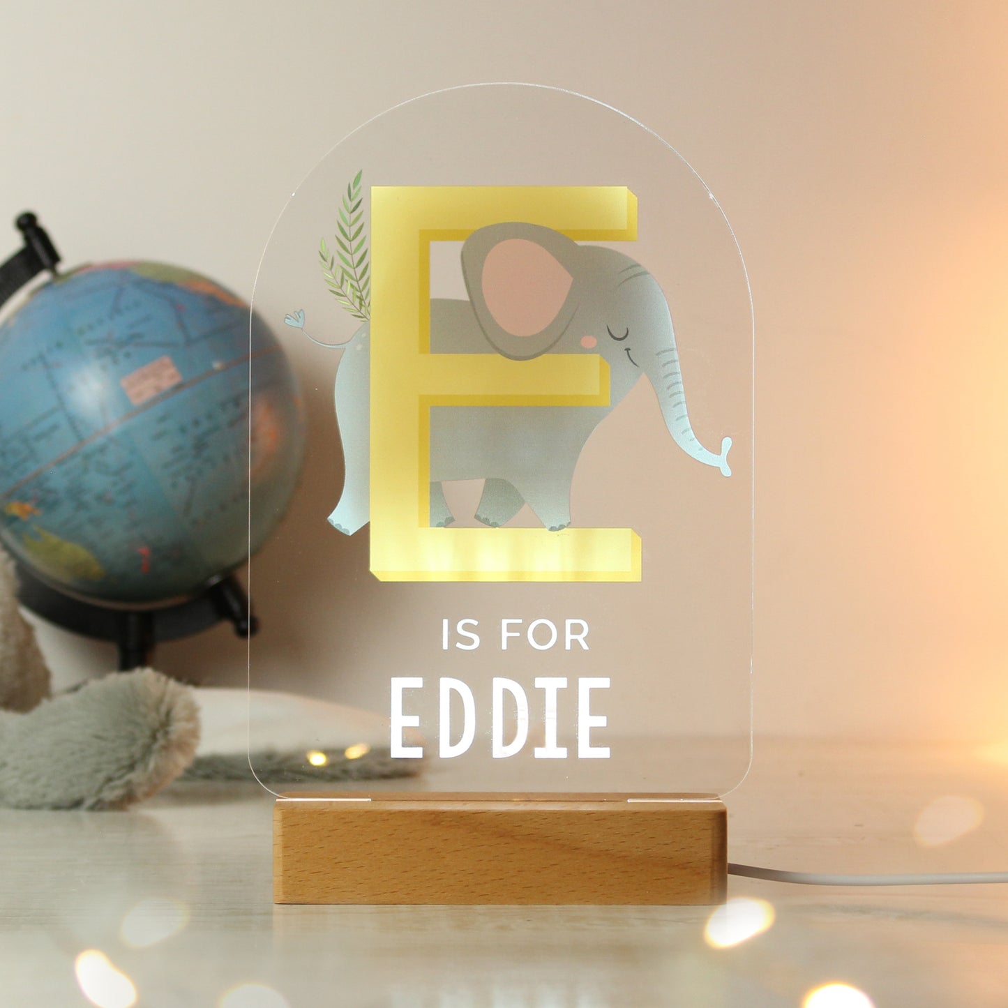 Personalised Animal Alphabet LED Light