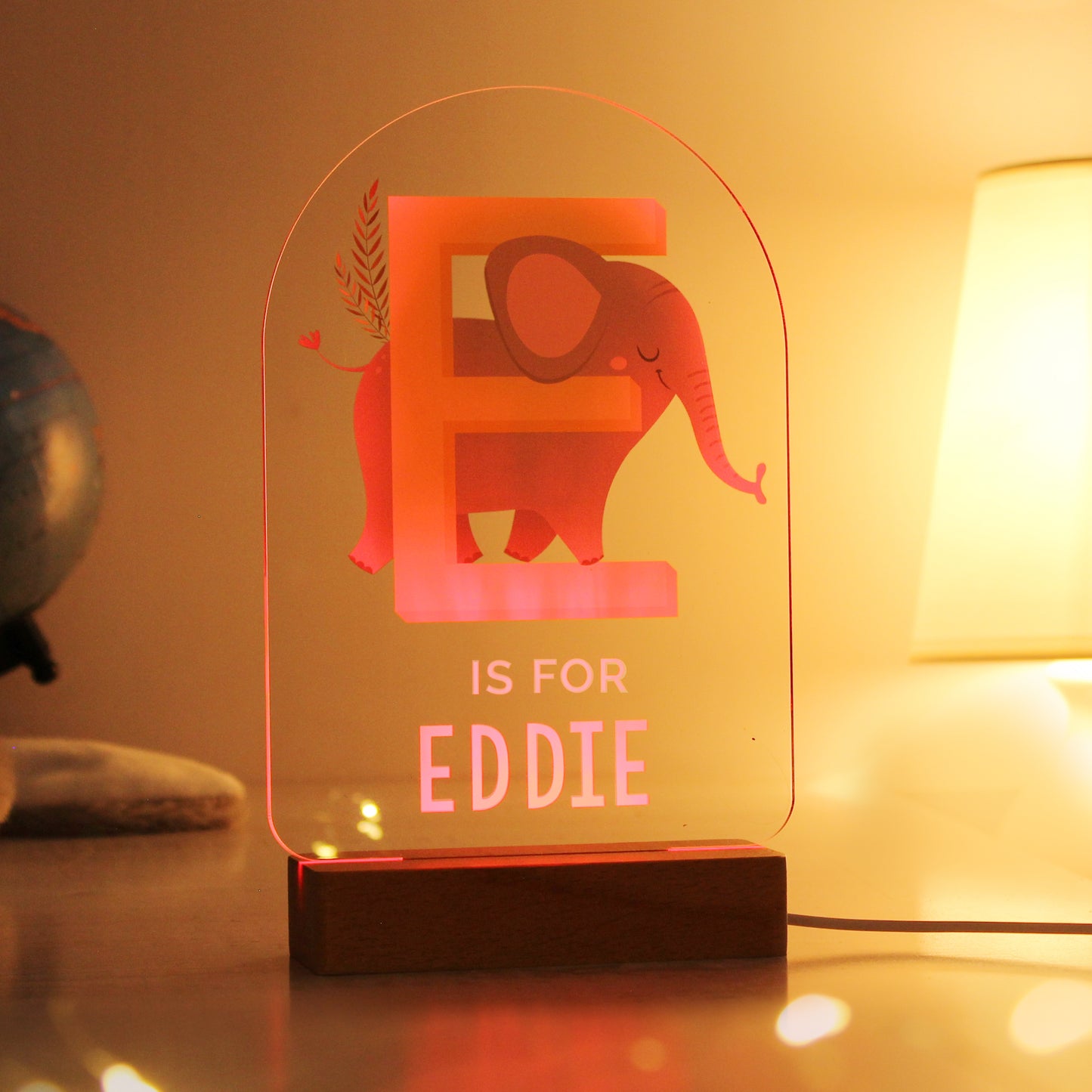 Personalised Animal Alphabet LED Light
