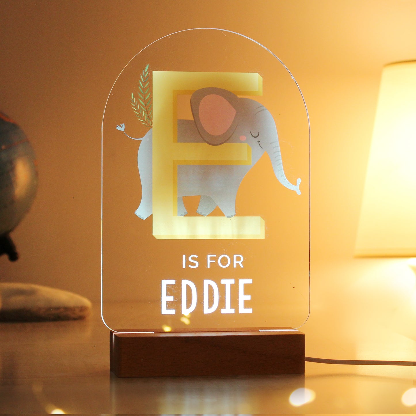 Personalised Animal Alphabet LED Light