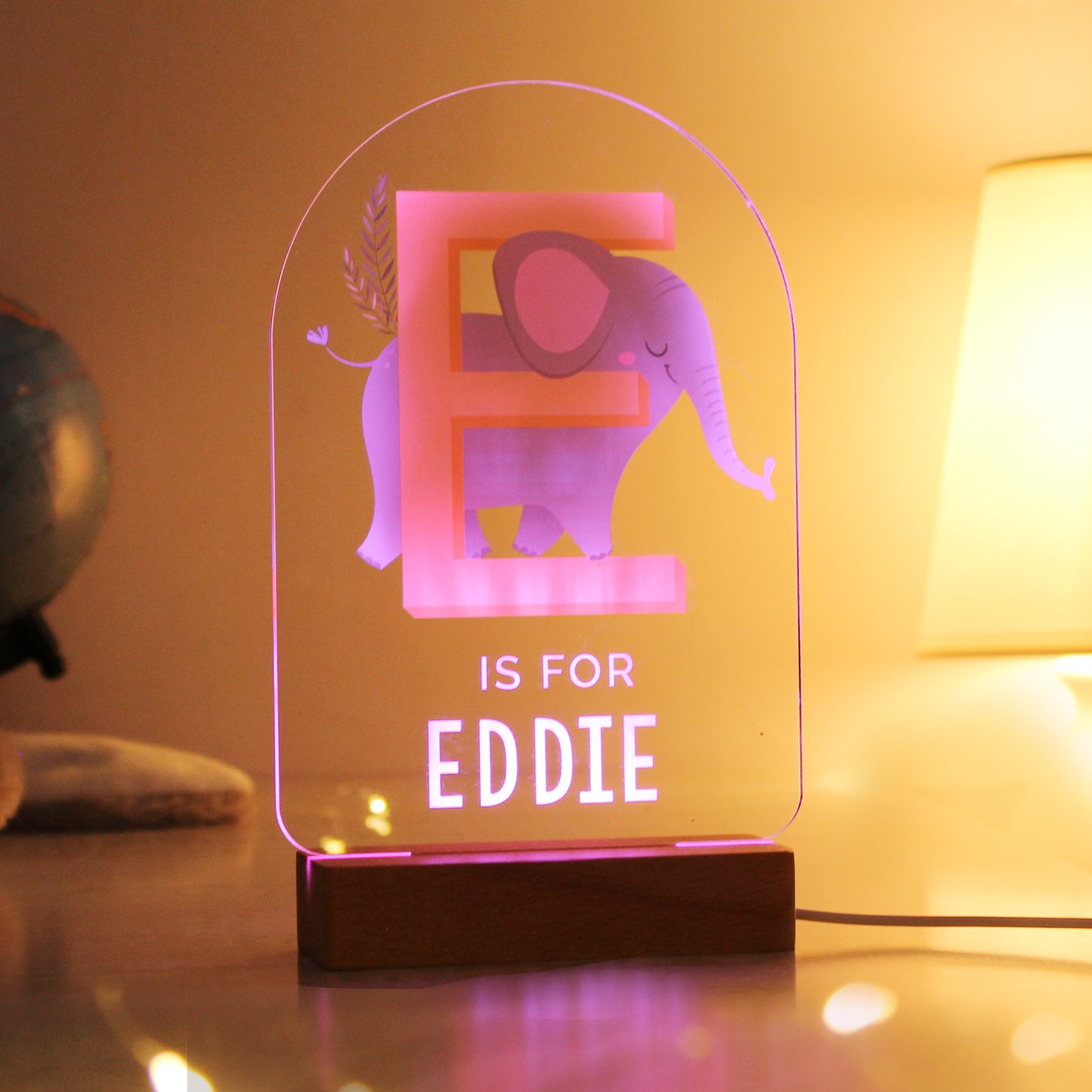 Personalised Animal Alphabet LED Light