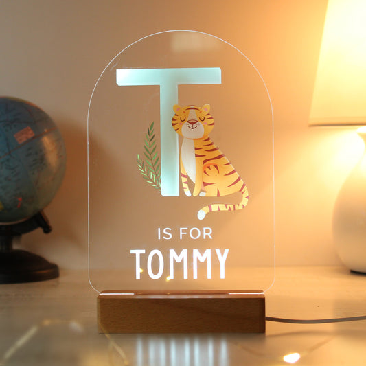 Personalised Animal Alphabet LED Light