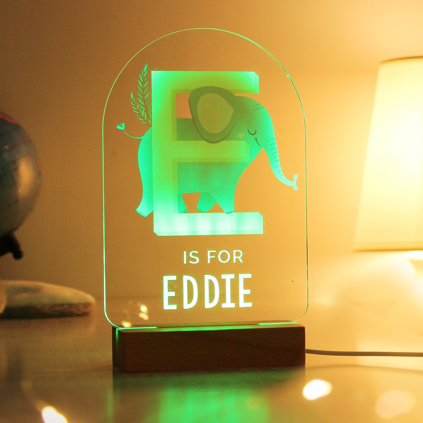 Personalised Animal Alphabet LED Light