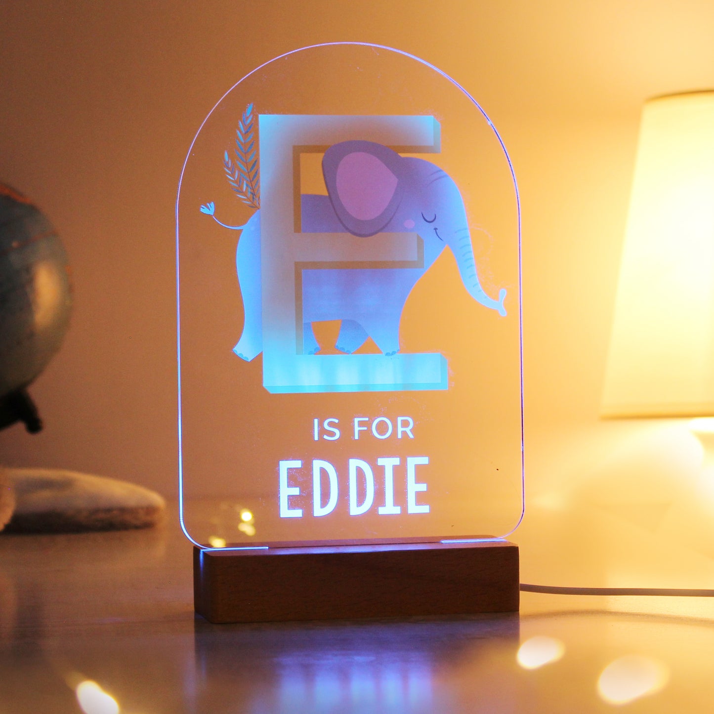 Personalised Animal Alphabet LED Light
