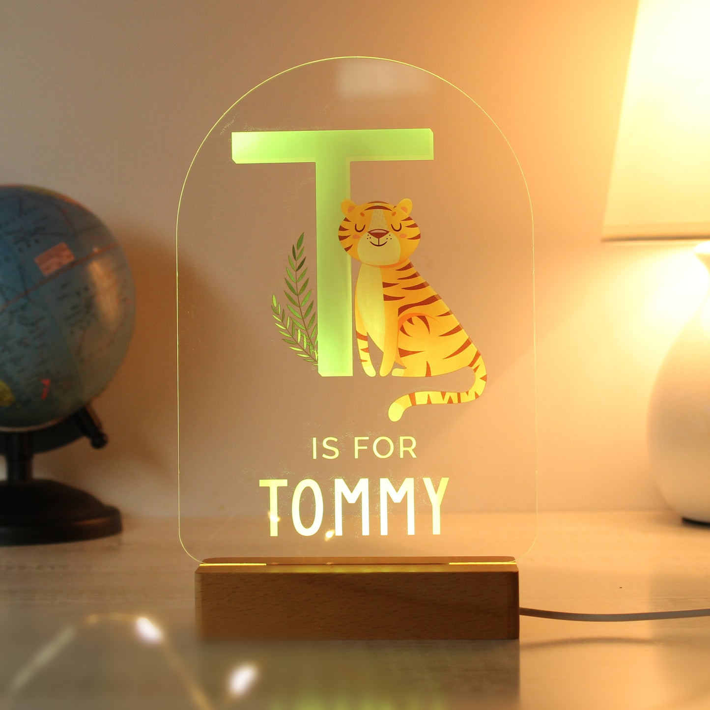 Personalised Animal Alphabet LED Light