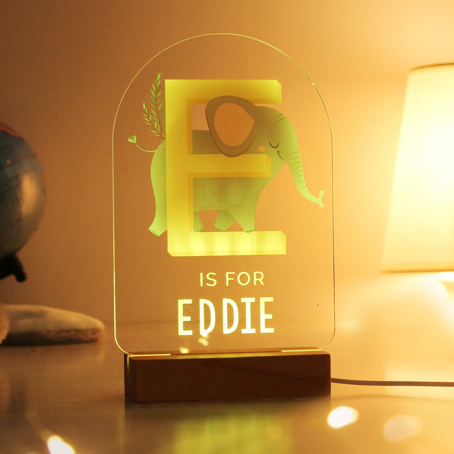 Personalised Animal Alphabet LED Light