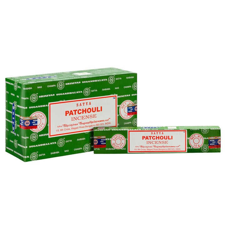 Set of 12 Patchouli Incense Sticks by Satya (12/50)