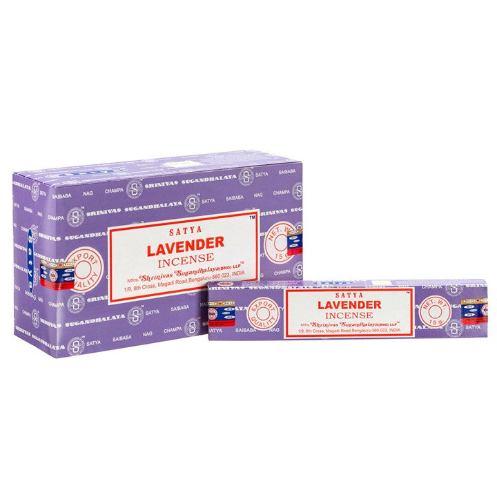 Set of 12 Lavender Incense Sticks by Satya (12/50)