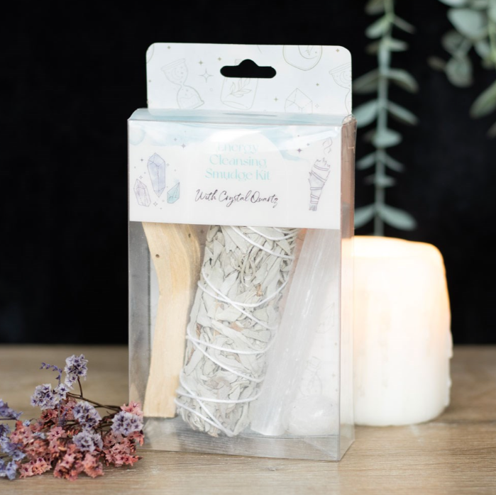 Smudge Kit with Clear Quartz Crystal