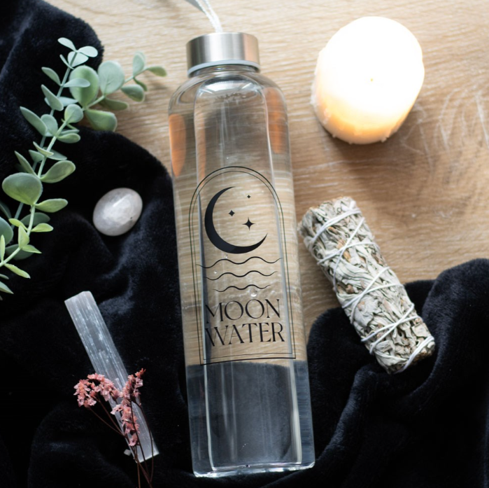 Moon Water Glass Water Bottle
