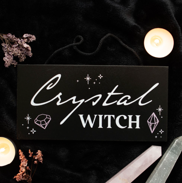Crystal Witch Hanging Sign