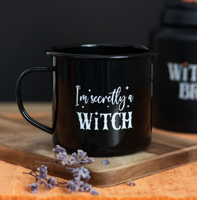 I'm Secretly A Witch Enamel Mug