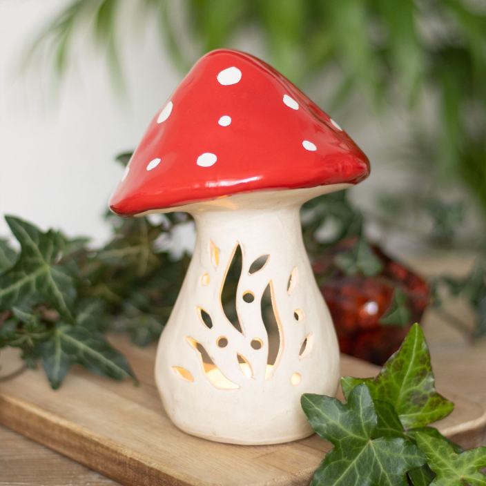 Ceramic Mushroom Tealight Candle Holder