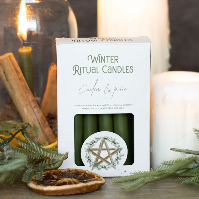 Cedar & Pine Winter Ritual Spell Candles