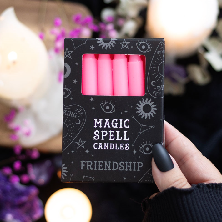 Pink Friendship & Love Spell Candles – Pack of 12