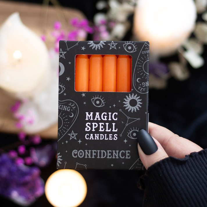 Orange Confidence & Creativity Spell Candles – Pack of 12