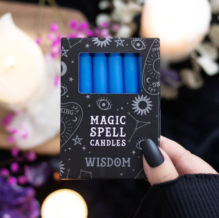 Dark Blue Wisdom Spell Candles – Pack of 12