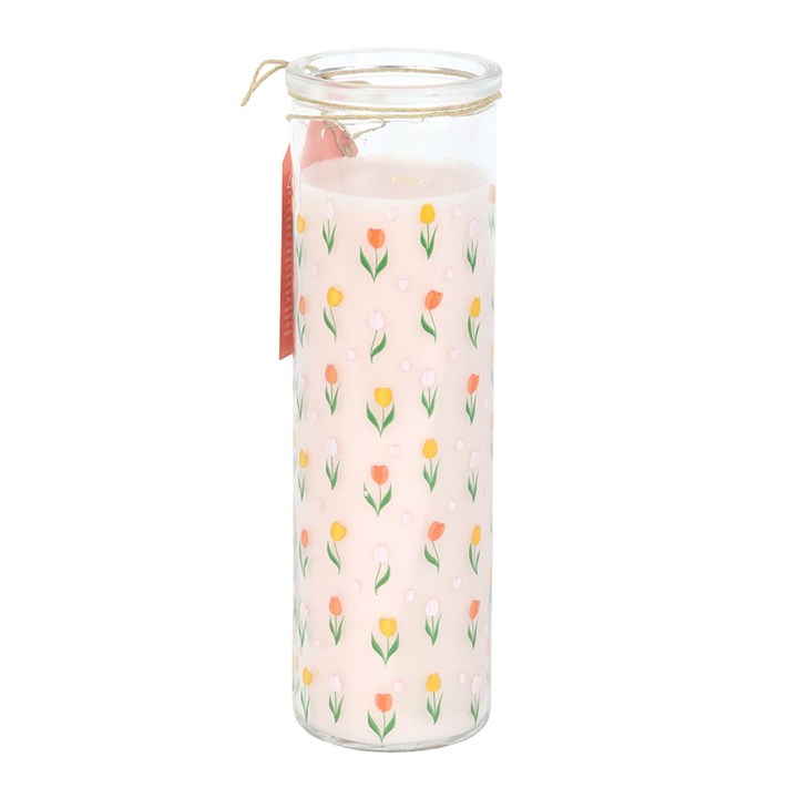 Tulip Print French Tulip Tube Candle