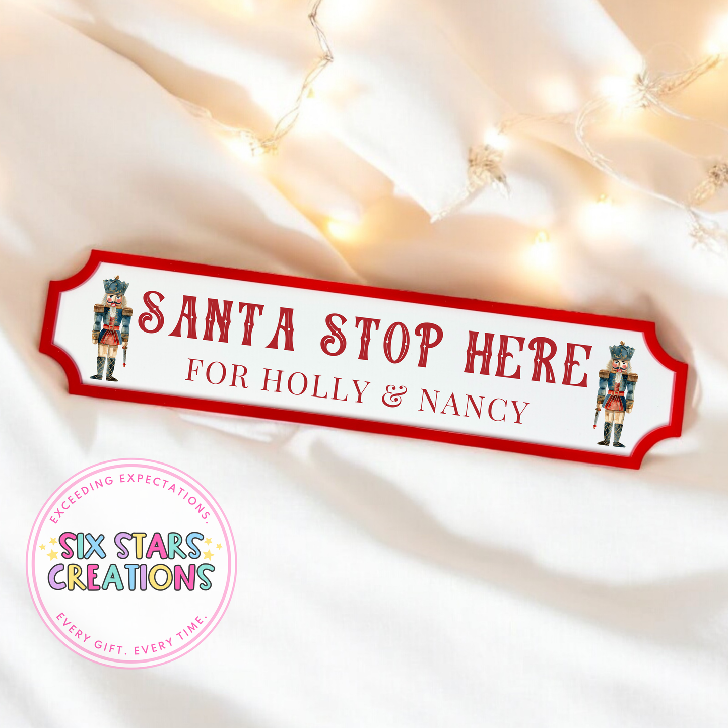 Personalised ‘Santa Stop Here’ Street Sign