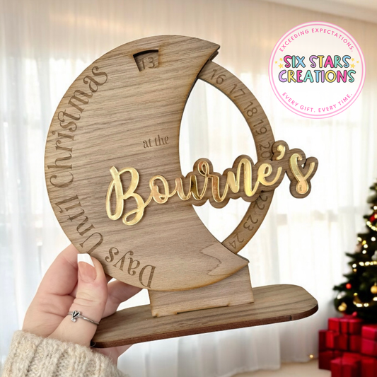 Personalised Christmas Countdown Spinner